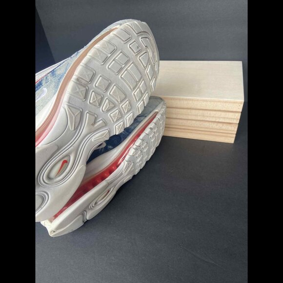 Nike Air Max 97 Sneakers US 9 Womens Blue White Denim Washed Shoes - Picture 3 of 6